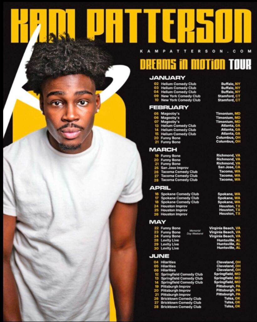 Kam Patterson concert tour poster 2026
